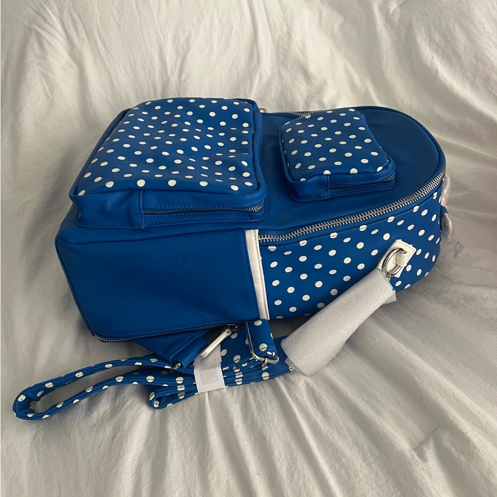 đź‘‘âś…PRICE FIRMâś…Large Blue Polka Dot Backpack - Picture 6 of 14